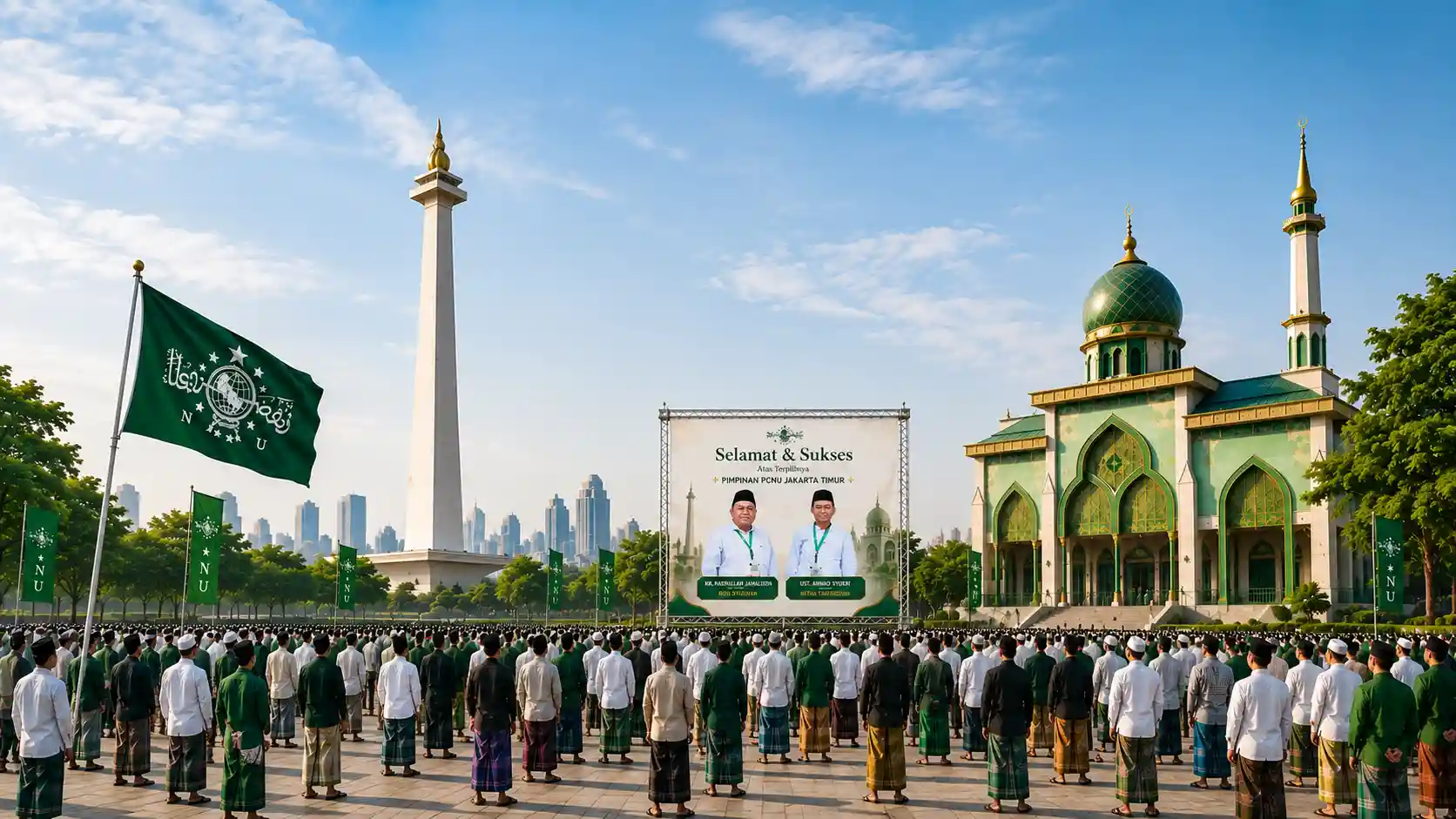 Kebersamaan pengurus dan warga PCNU Pengurus Cabang Kabupaten Labuhanbatu Utara